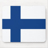 Finnische Flagge Mousepad (Vorne)
