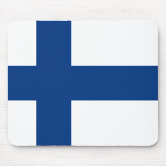 Finnische Flagge Mousepad (Vorne)