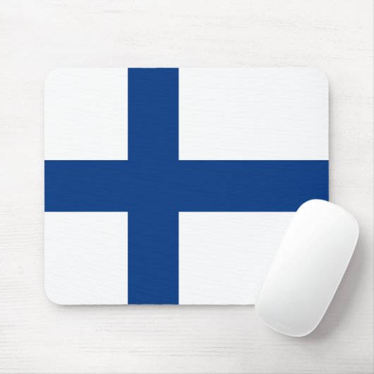 Finnische Flagge Mousepad (Mit Mouse)