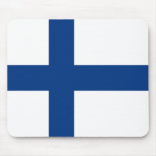 Finnische Flagge Mousepad (Vorne)