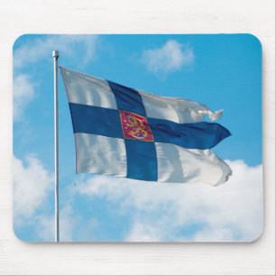 Finnische Flagge Mousepad