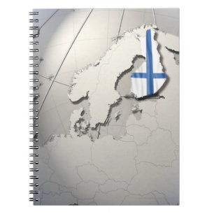 Finnische Flagge Notizblock