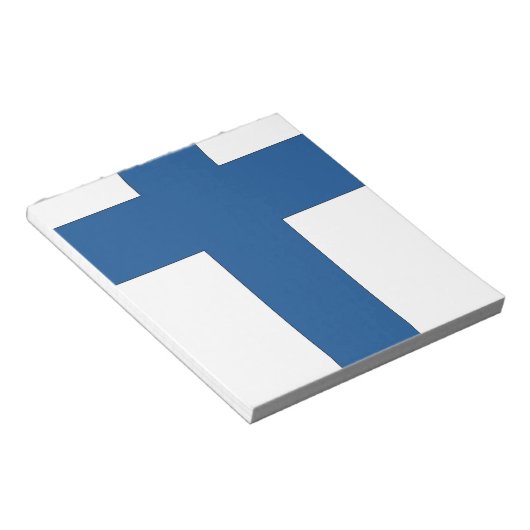 Finnische Flagge Notizblock (angewinkelt)