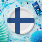 Finnische Flagge Pappteller (Party)
