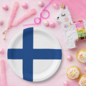 Finnische Flagge Pappteller (Party)