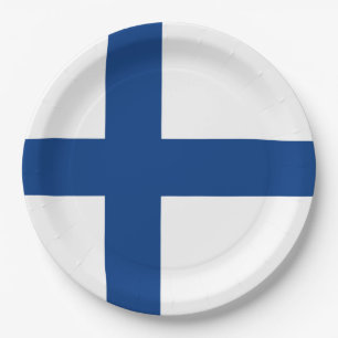 Finnische Flagge Pappteller