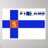 Finnische Flagge Poster (Vorne)