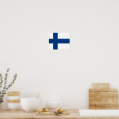 Finnische Flagge Poster (Küche)