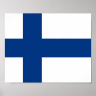 Finnische Flagge Poster
