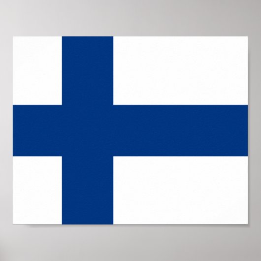Finnische Flagge Poster (Vorne)