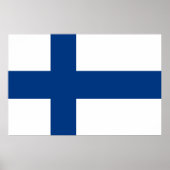 Finnische Flagge Poster (Vorne)
