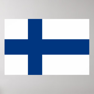 Finnische Flagge Poster
