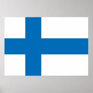 Finnische Flagge Poster