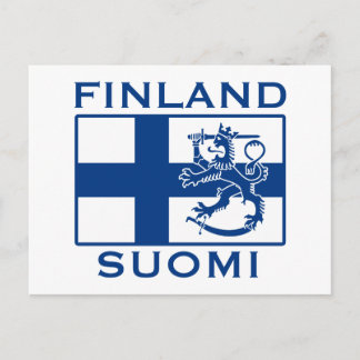 Finnische Flagge Postkarte