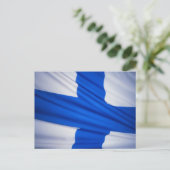 Finnische Flagge Postkarte (Stehend Vorderseite)