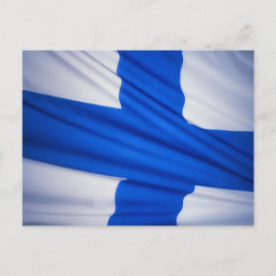 Finnische Flagge Postkarte