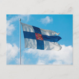 Finnische Flagge Postkarte