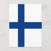 Finnische Flagge Postkarte (Vorderseite)