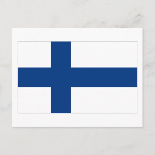Finnische Flagge Postkarte (Vorderseite)