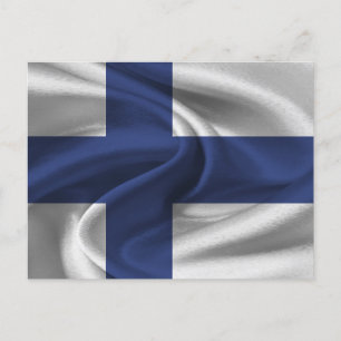 Finnische Flagge Postkarte