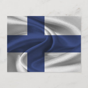 Finnische Flagge Postkarte