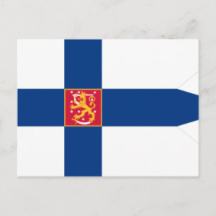Finnische Flagge Postkarte