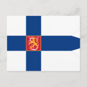 Finnische Flagge Postkarte (Vorderseite)