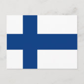 Finnische Flagge Postkarte (Vorderseite)
