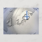 Finnische Flagge Postkarte (Vorderseite)