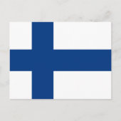 Finnische Flagge Postkarte (Vorderseite)