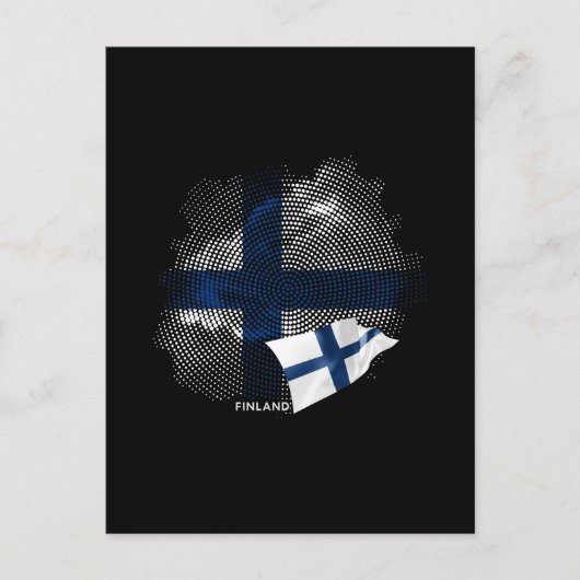 Finnische Flagge Postkarte (Vorderseite)
