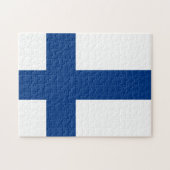 Finnische Flagge Puzzle (Horizontal)