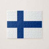 Finnische Flagge Puzzle (Horizontal)