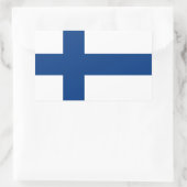 Finnische Flagge Rechteckiger Aufkleber (Tasche)
