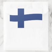 Finnische Flagge Rechteckiger Aufkleber (Tasche)