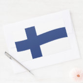 Finnische Flagge Rechteckiger Aufkleber (Umschlag)