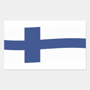 Finnische Flagge Rechteckiger Aufkleber