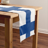 Finnische Flagge - Reise-, Ferien- und Sportfans Kurzer Tischläufer (Beispiel)