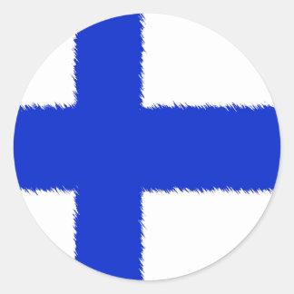 Finnische Flagge Runder Aufkleber