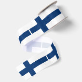Finnische Flagge Satinband (Rückseite)