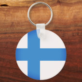 Finnische Flagge Schlüsselanhänger (Vorderseite)
