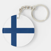 Finnische Flagge Schlüsselanhänger (Rückseite)