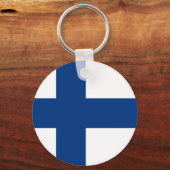 Finnische Flagge Schlüsselanhänger (Rückseite)