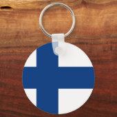 Finnische Flagge Schlüsselanhänger (Vorderseite)