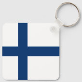Finnische Flagge Schlüsselanhänger (Rückseite)