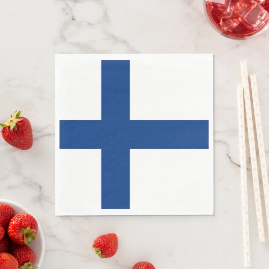 Finnische Flagge Serviette (Beispiel)