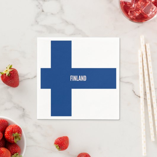 Finnische Flagge Serviette (Beispiel)