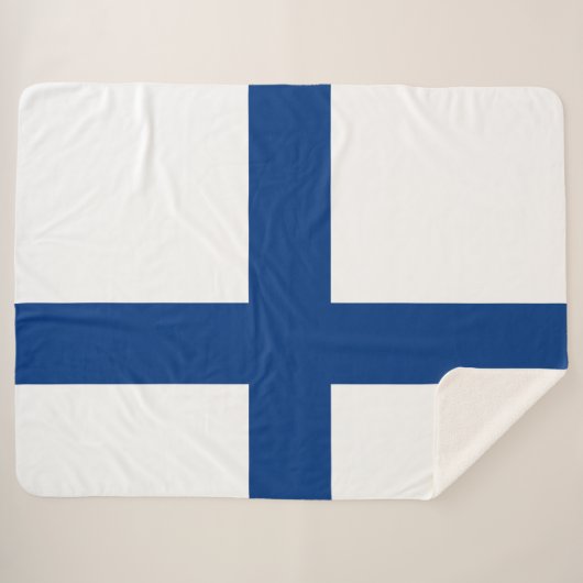 Finnische Flagge Sherpadecke (Vorderseite (Horizontal))