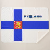 Finnische Flagge Sherpadecke (Vorderseite (Horizontal))