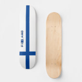 Finnische Flagge Skateboard (Vorderseite)